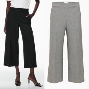 Aritzia Babaton Overtake Pants Relaxed Softly Structured Wide Leg Grey Size 4